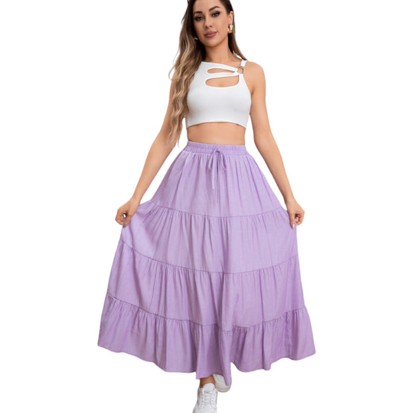 Maxi Falda Larga Maria Colores