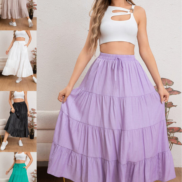 Maxi Falda Larga Maria Colores