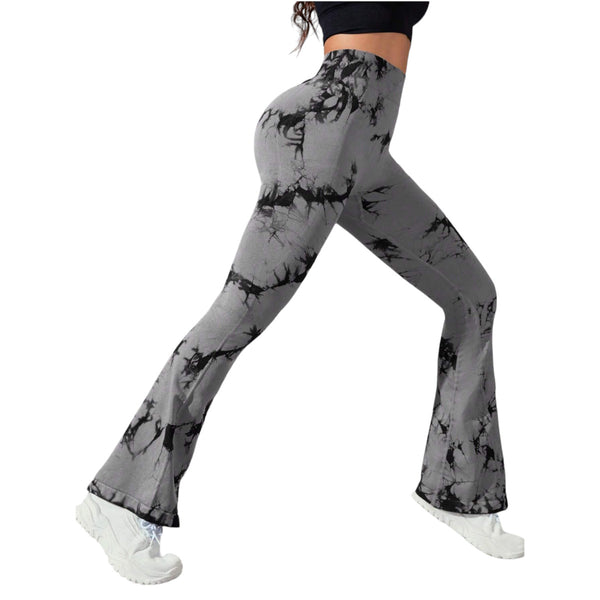 Leggings Flare Push Up Deportiva Gris