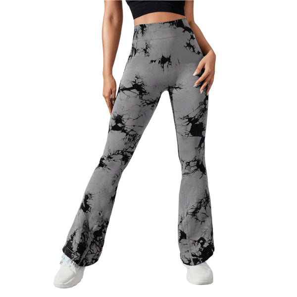 Leggings Flare Push Up Deportiva Gris