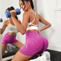 Short corto deportivo Yoga ciclismo Fitness gimnasio Rojo violeta