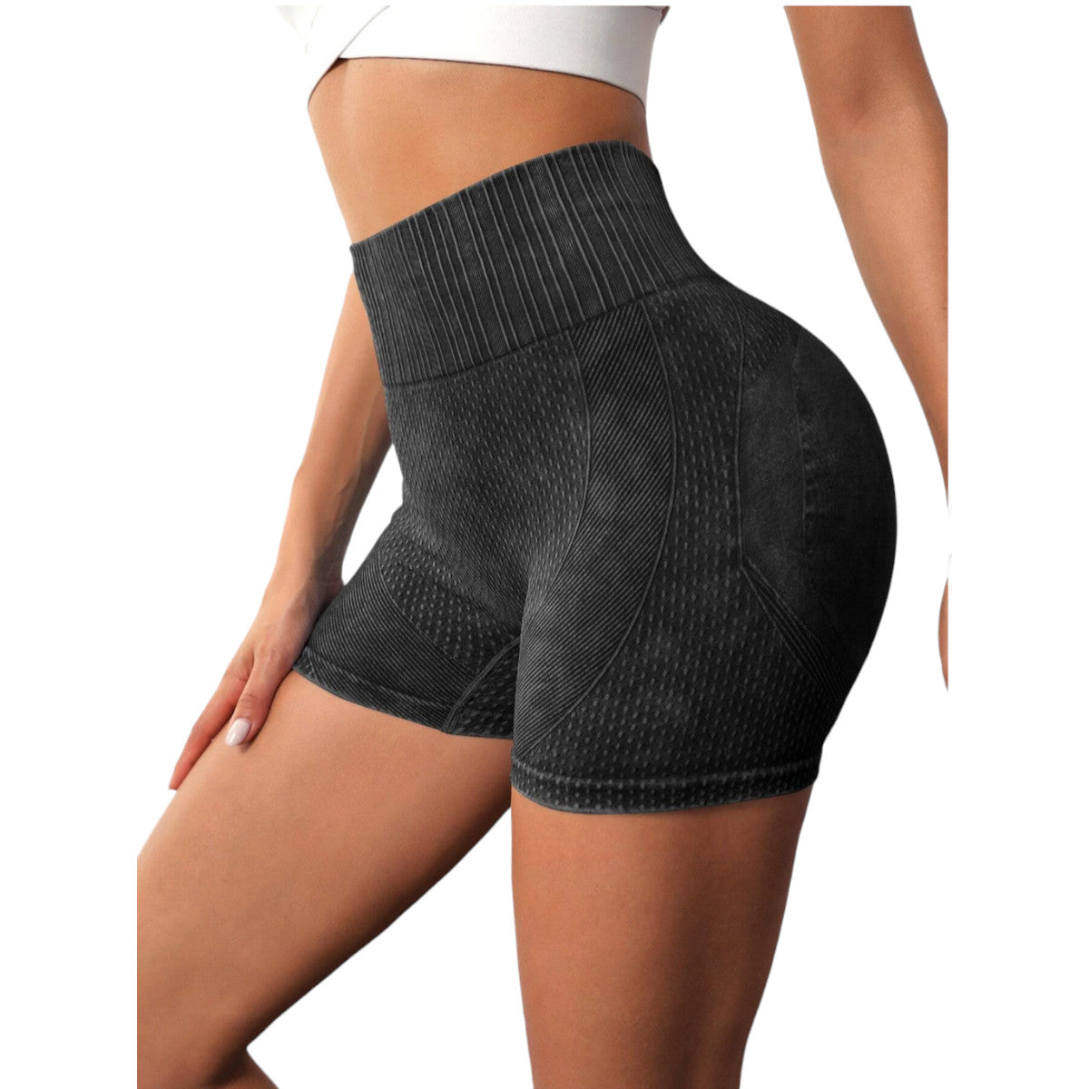Short corto deportivo Yoga ciclismo Fitness gimnasio Negro