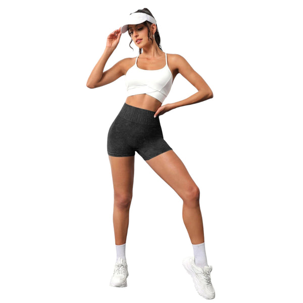 Short corto deportivo Yoga ciclismo Fitness gimnasio Negro