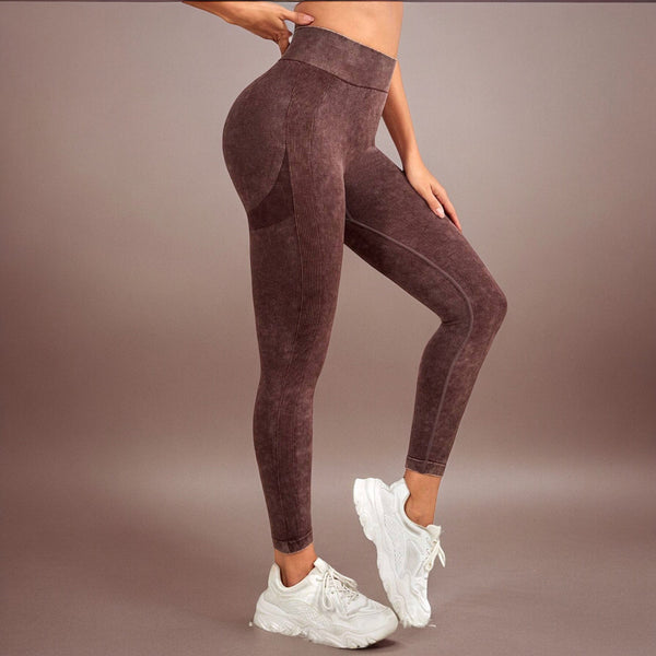 Calza Deportiva Push Up Prelavado Marron