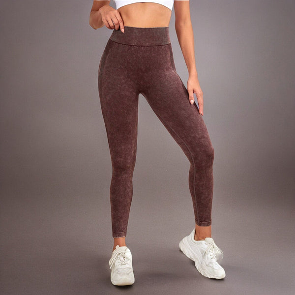 Calza Deportiva Push Up Prelavado Marron