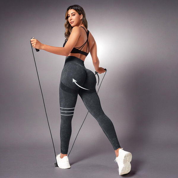 Calza Deportiva Push Up Prelavado Negro