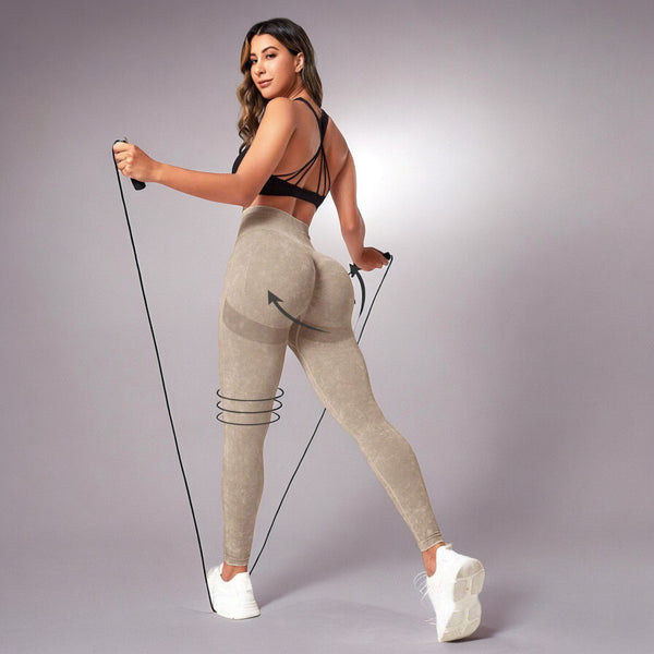 Calza Deportiva Push Up Prelavado Caramelo