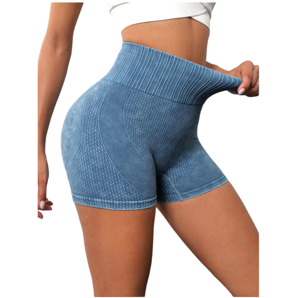 Short corto deportivo Yoga ciclismo Fitness gimnasio Azul
