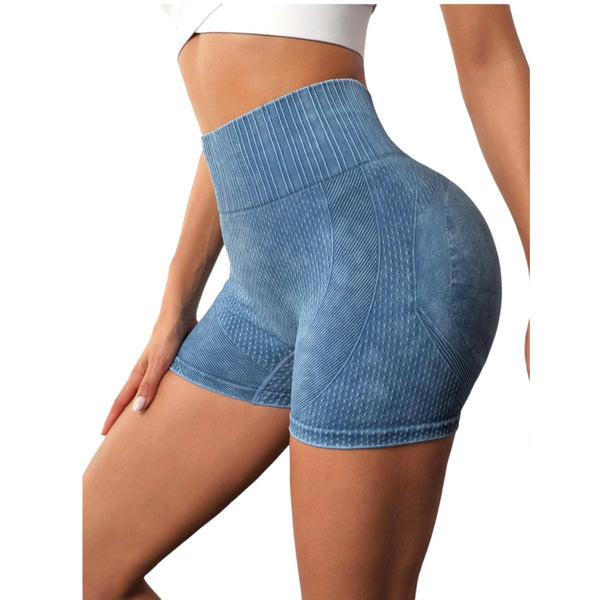 Short corto deportivo Yoga ciclismo Fitness gimnasio Azul