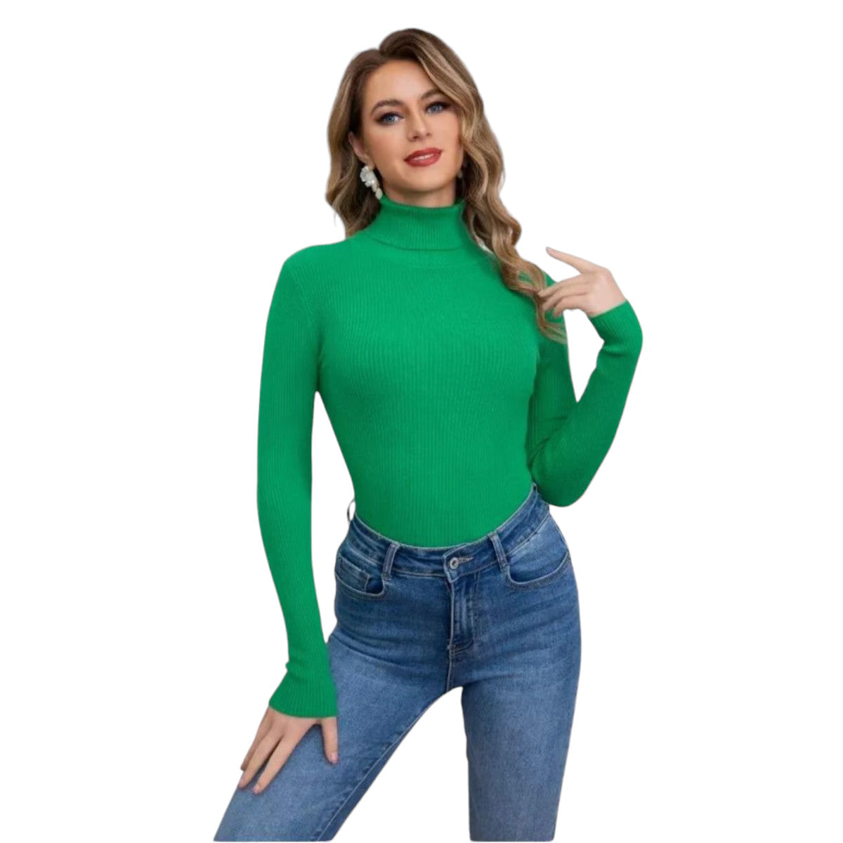 Sweater Beatle Cuello Alto Doble