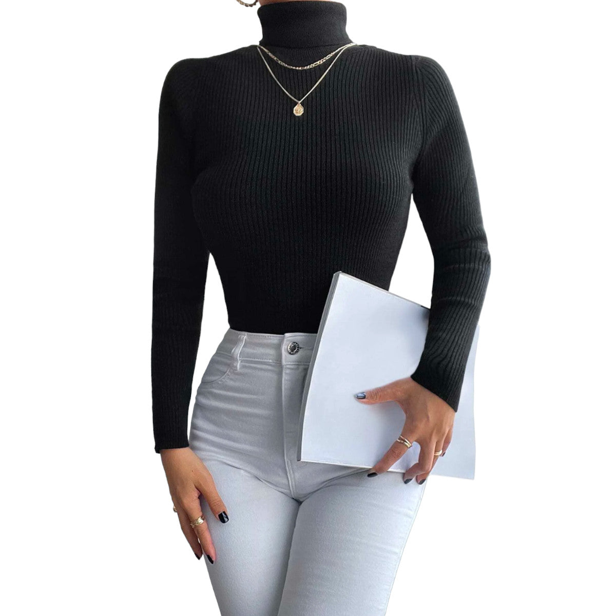 Sweater Beatle Cuello Alto Doble