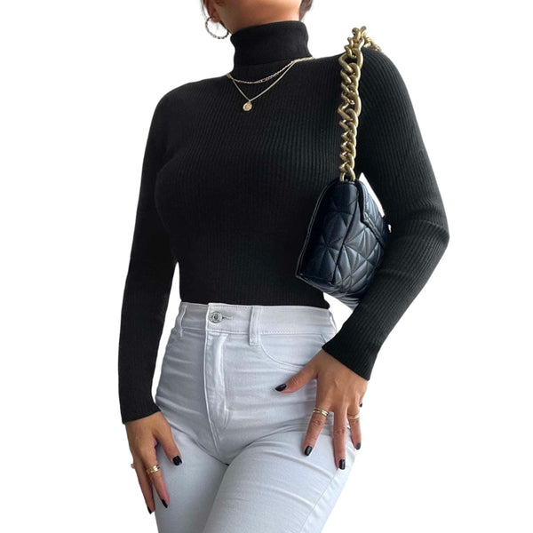 Sweater Beatle Cuello Alto Doble