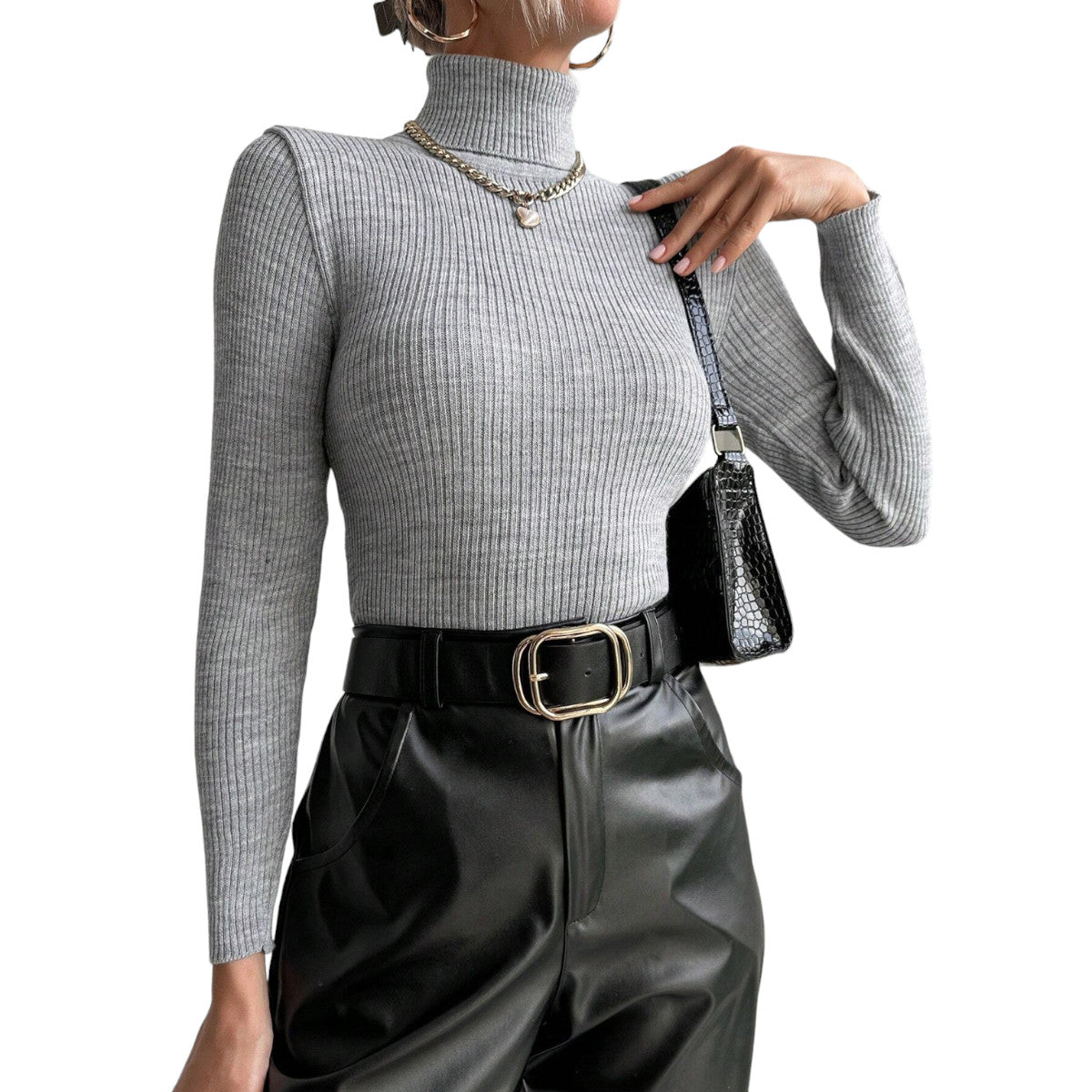 Sweater Beatle Cuello Alto Doble
