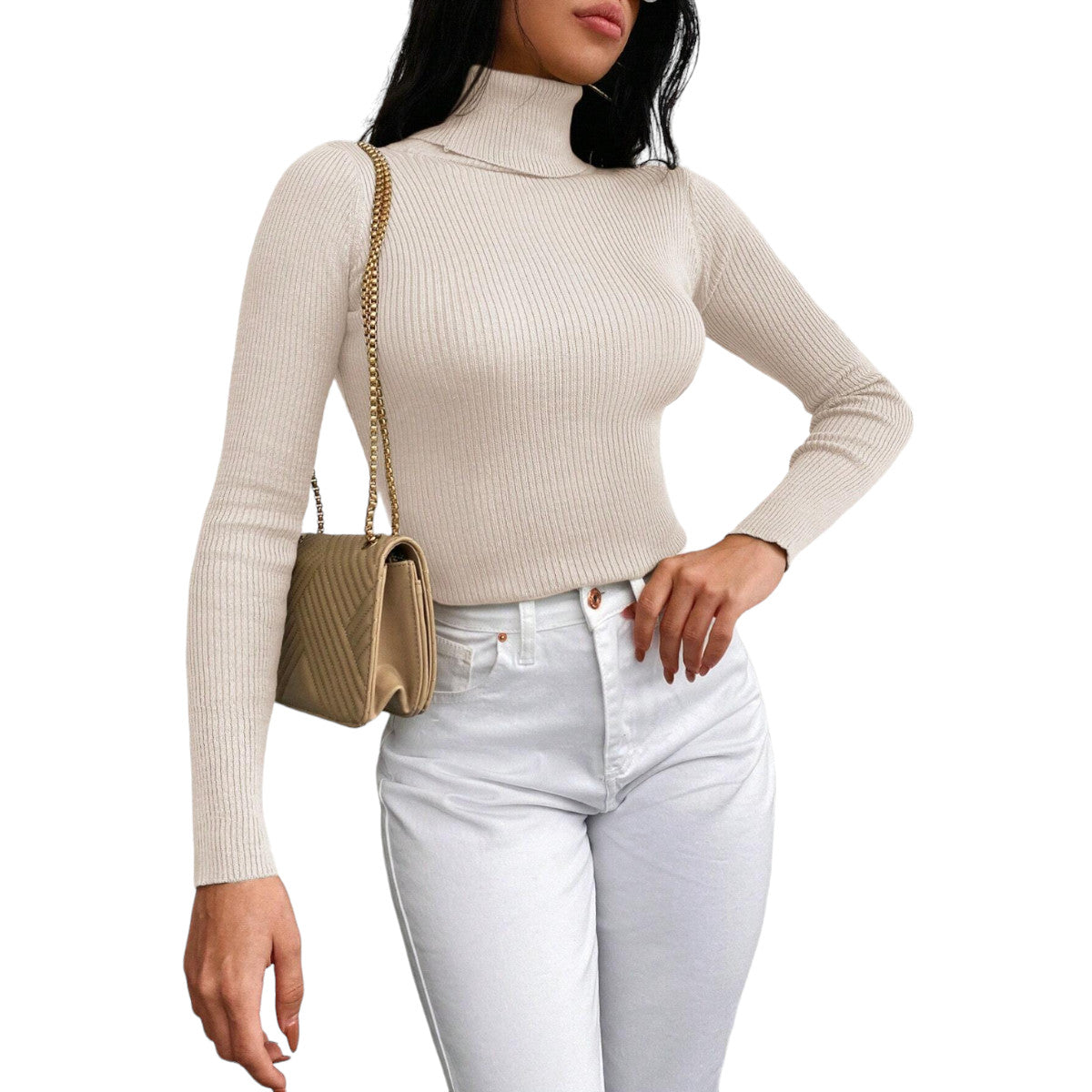 Sweater Beatle Cuello Alto Doble