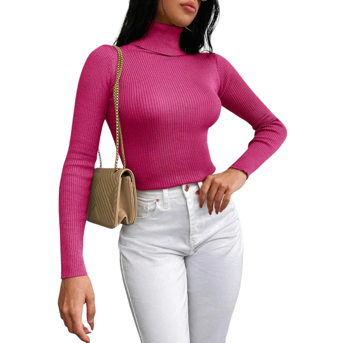 Sweater Beatle Cuello Alto Doble