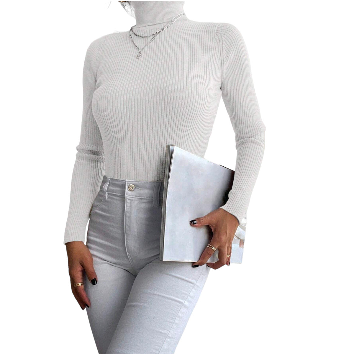 Sweater Beatle Cuello Alto Doble