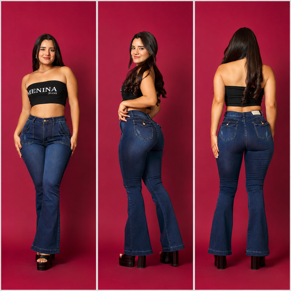 JEANS FLARE PATA ELEFANTE
