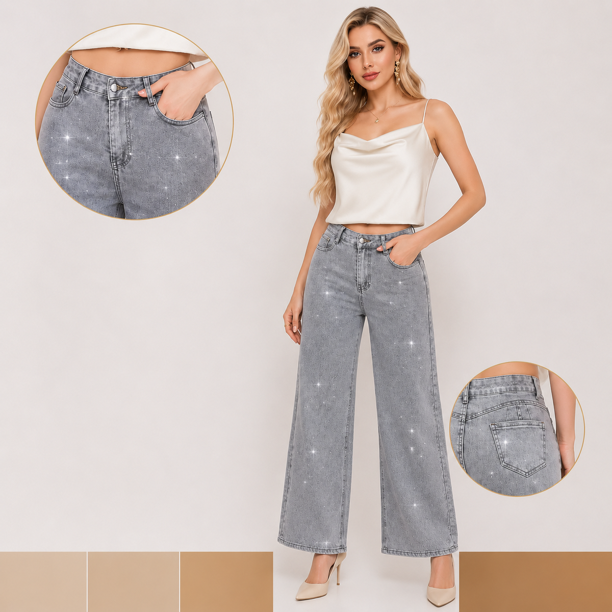 JEANS RECTO GRIS