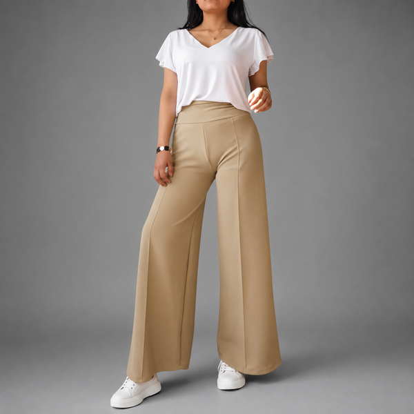 Pantalón Palazzo Modelo Beige