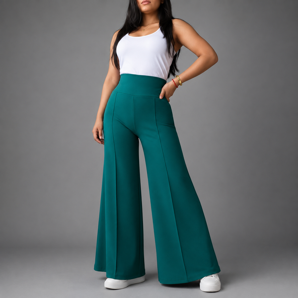 Pantalón Palazzo Modelo Verde Botella