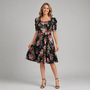 Vestido Midi Manga Princesa floral