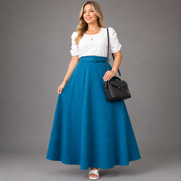 Maxi Falda Crep con Correa