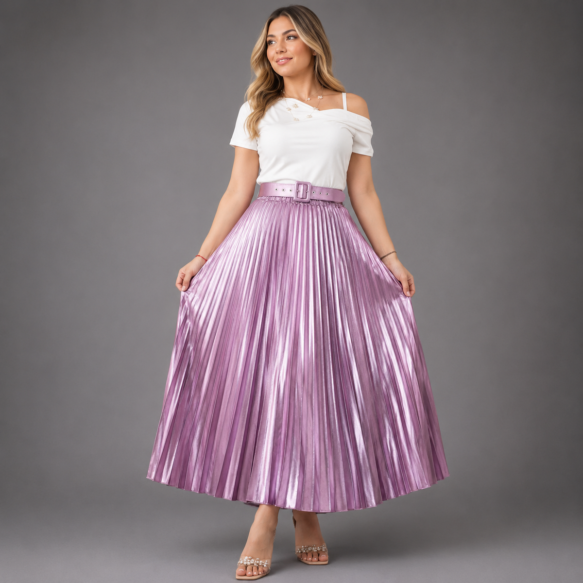 Falda Plisada Satin