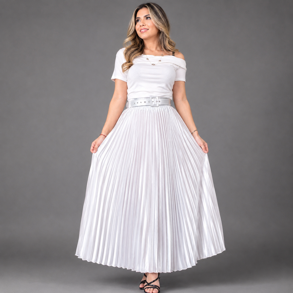 Falda Plisada Satin
