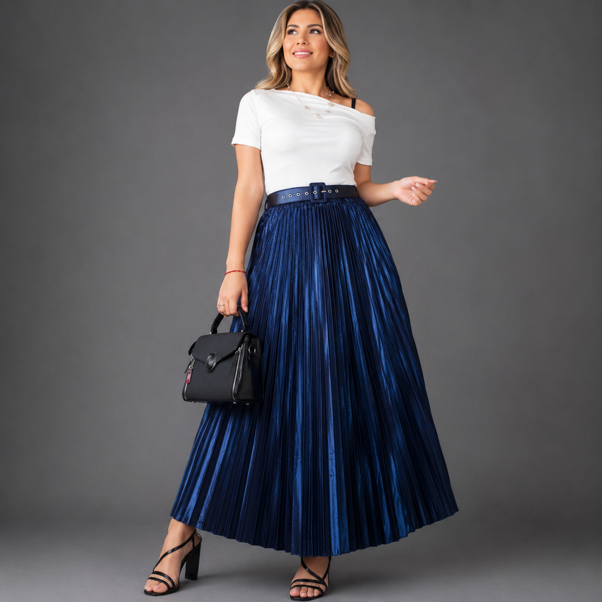 Falda Plisada Satin