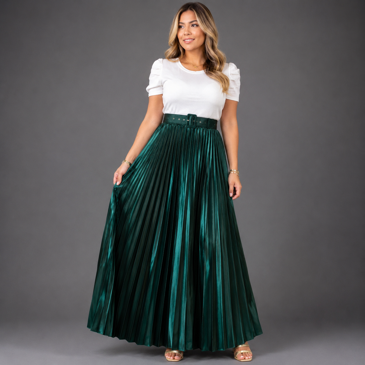 Falda Plisada Satin