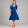 Vestido Midi Manga Princesa