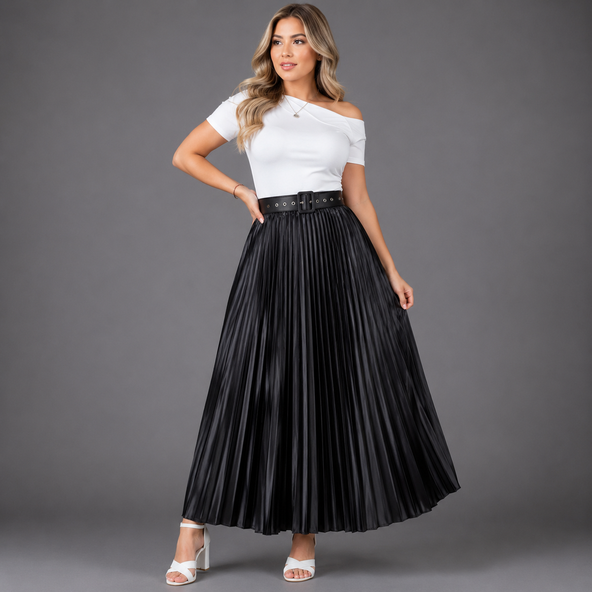 Falda Plisada Satin