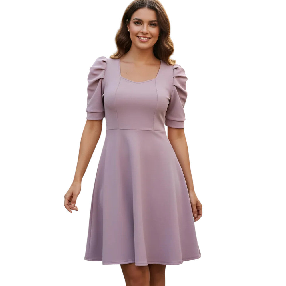 Vestido Midi Manga Princesa