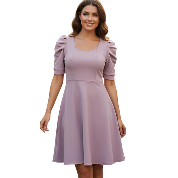 Vestido Midi Manga Princesa