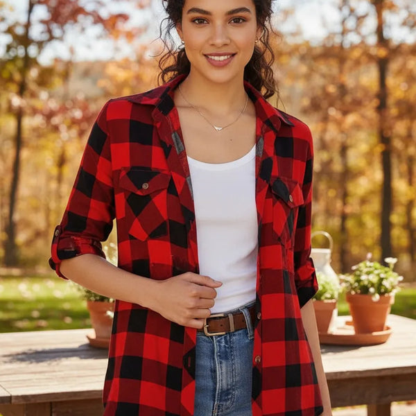 Camisa cuadros Viscosa