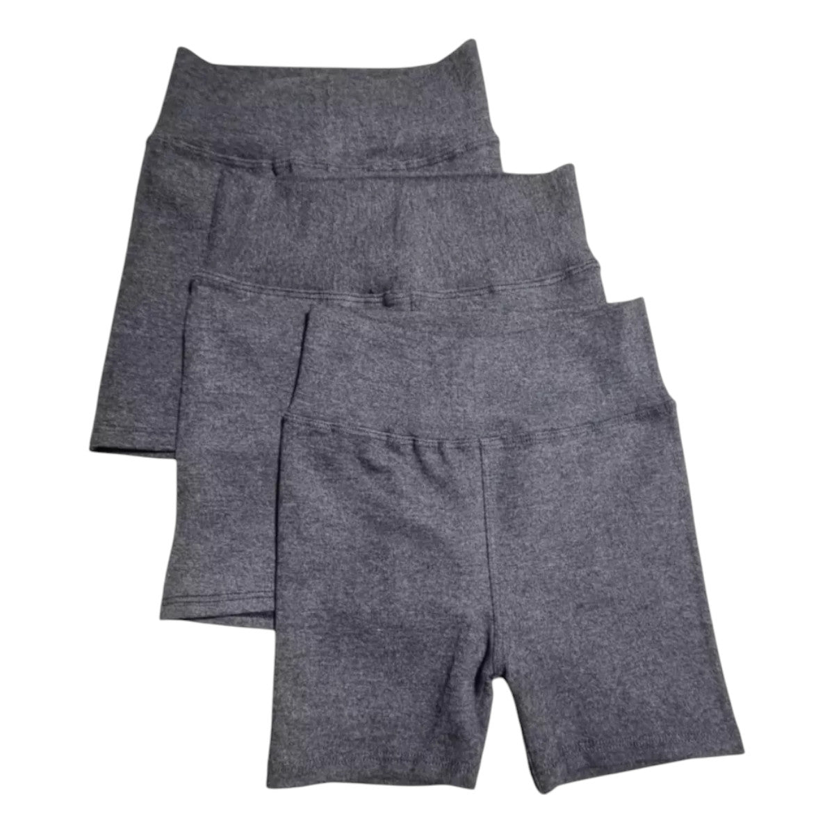Pack 3 Short Corto de Algodón Gris oscuro
