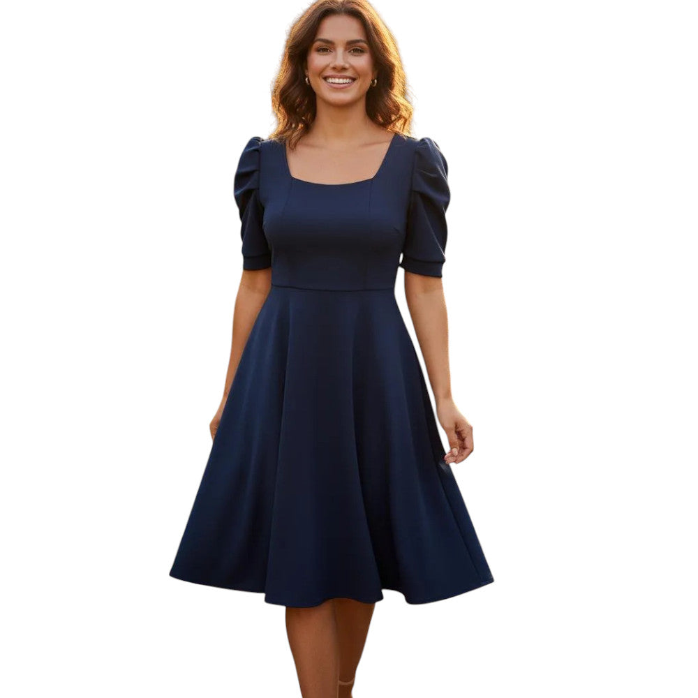 Vestido Midi Manga Princesa