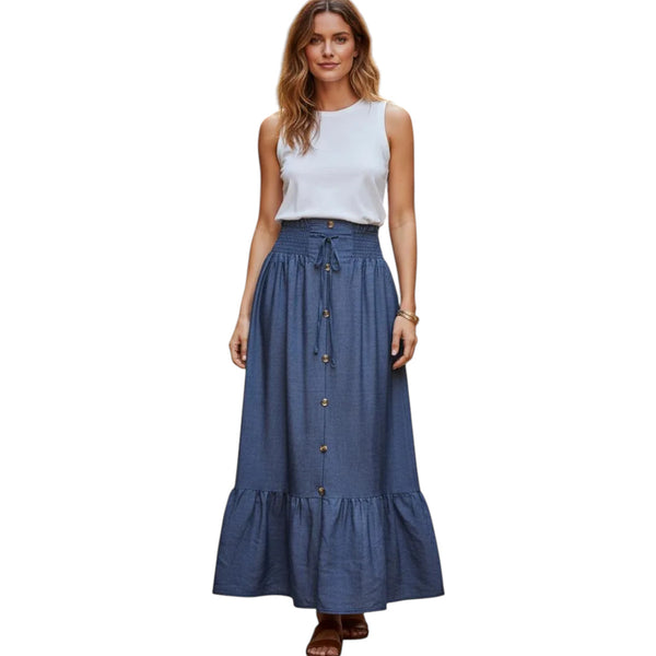 MAXI FALDA DENIN VISCOSA