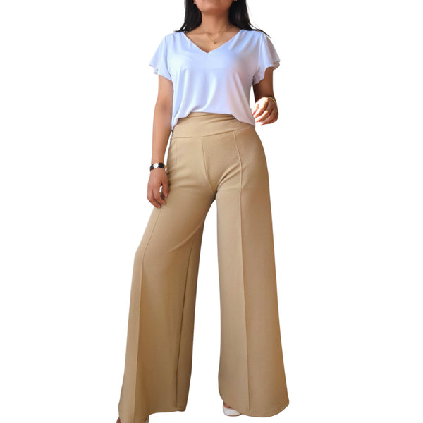 Pantalón Palazzo Modelo Beige
