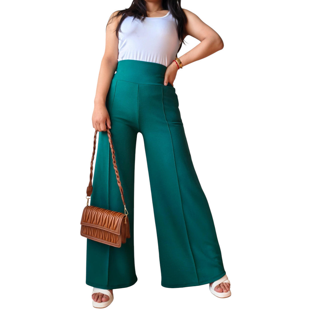 Pantalón Palazzo Modelo Verde Botella – AFRIKA MODA