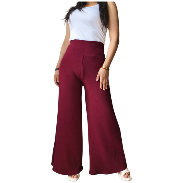 Pantalón Palazzo Modelo Burdeo