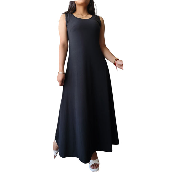 Maxi Vestido Largo Asia Negro