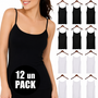 Polera Pabilo Pack De 12 Unidades Color Negro y Blanco